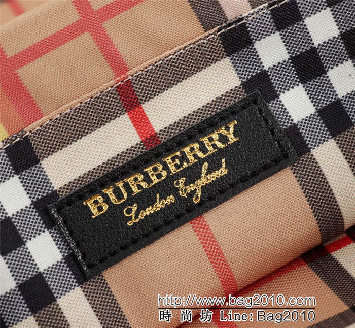 BURBERRY巴寶莉 小號棉質帆布購物袋 vitage復古格紋 款號2131  Bhq1066